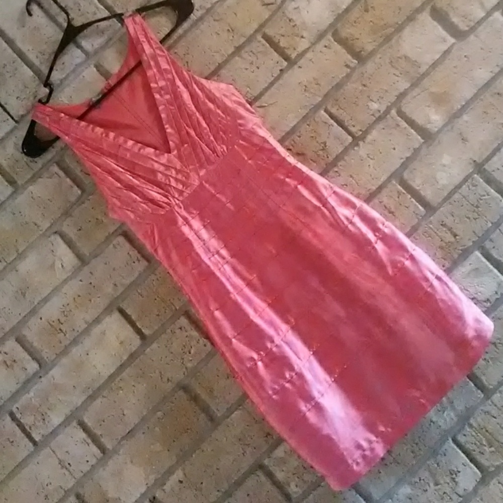 Coral cocktail dress